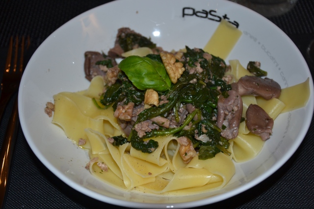 Papardelle with cantharelles